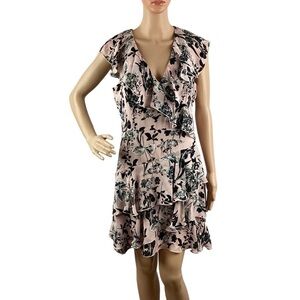 Parker Dorothy Silk Dress Size 8 Pearl Paradise Pink